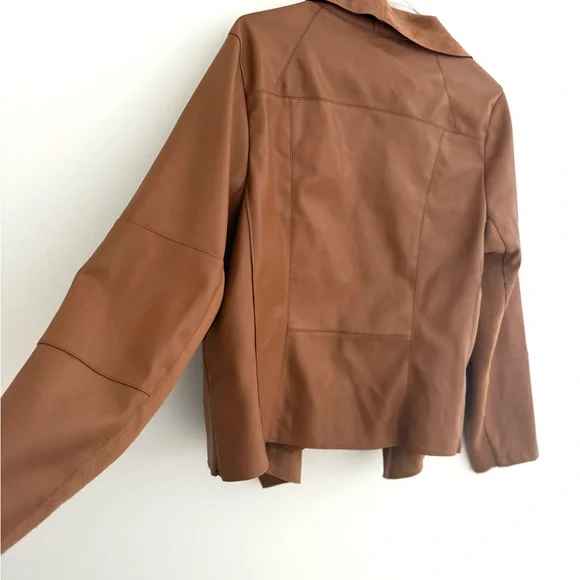 Escalier Women's Faux Leather Jacket - Light Brown - Picture 4 of 7
